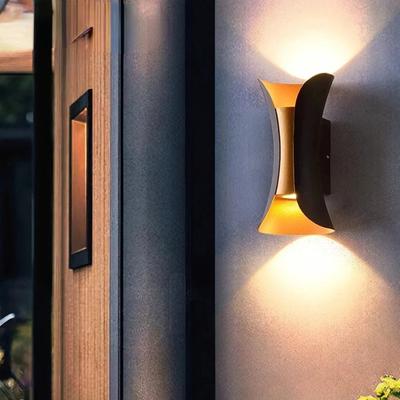 Neue energiesparende, moderne Design-wasserdichte Aluminium-12-W-LED-Wandleuchten für Garten und Veranda, Auf- und Ab-Wandlampen, Wandleuchte