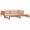 VidaXL Daybed with Pull-out Bed Wax Brown 90x190 Cm Solid Pine, Sofa Bed, Guest Bed, Double Daybed 347160