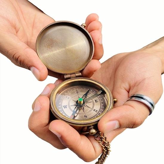 Engraved Brass Compass,Gift for Him, Birthday, Baptism, Graduation, Confirmation, Love,  Graduation, Inspirational Gifts for Him/Her