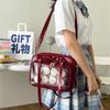 Japanese Cute Transparent Patent Leather Itabag Fashion Girls JK Shoulder Bag Student Personality Crossbody Bag Ita Bag Handbags