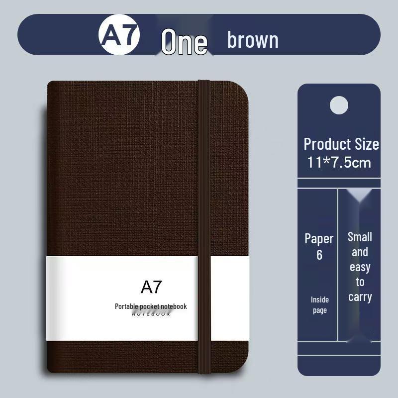 A7 Portable Laptop Notebook - Cute English Planner, Pocket-Size for Students, Japanese/Korean Style A6 Notepad