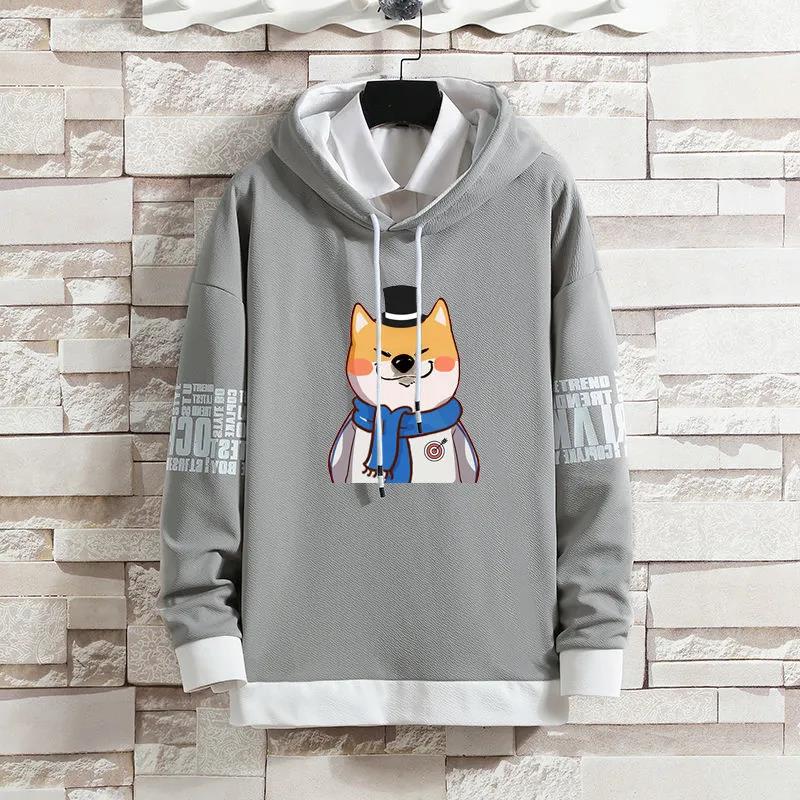 School Style Sweater Suit Spring Teen Student Sports Suit Casual Hooded Pullover and Pants Men