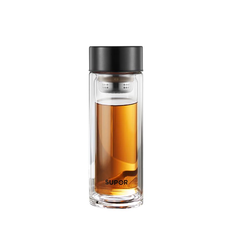 SUPOR Double-Wall Glass Tea Tumbler with Infuser