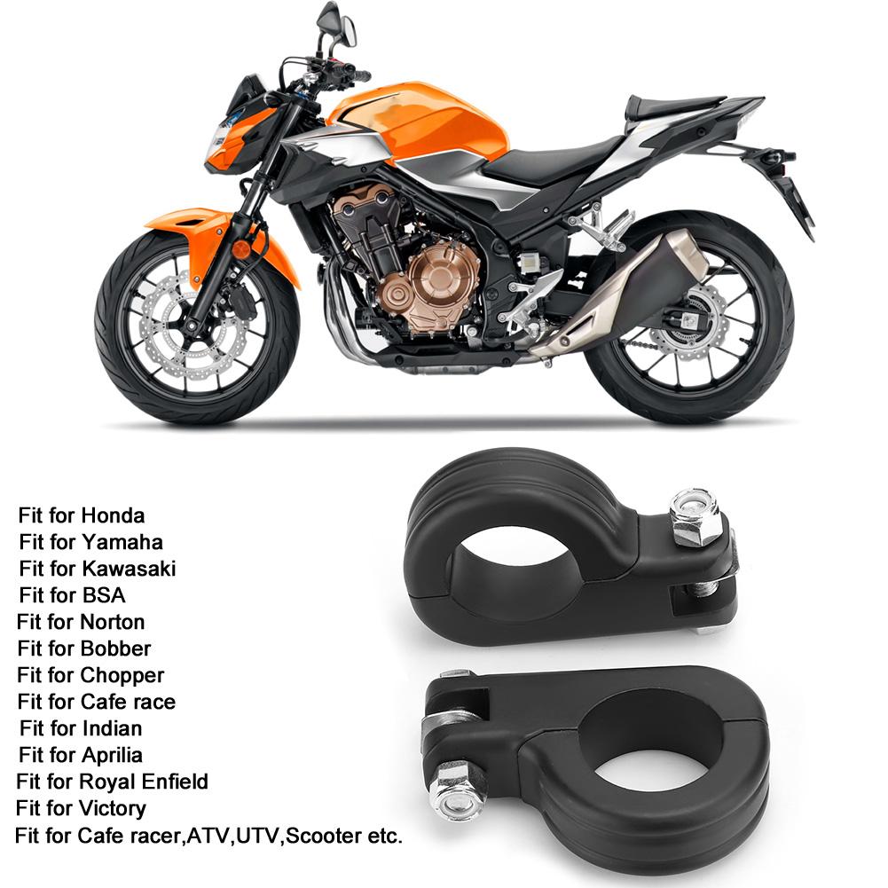 38mm 1.5in Foot Rest Footpeg Mounting P Clamp Motorcycle Accessory Fit for (Black )