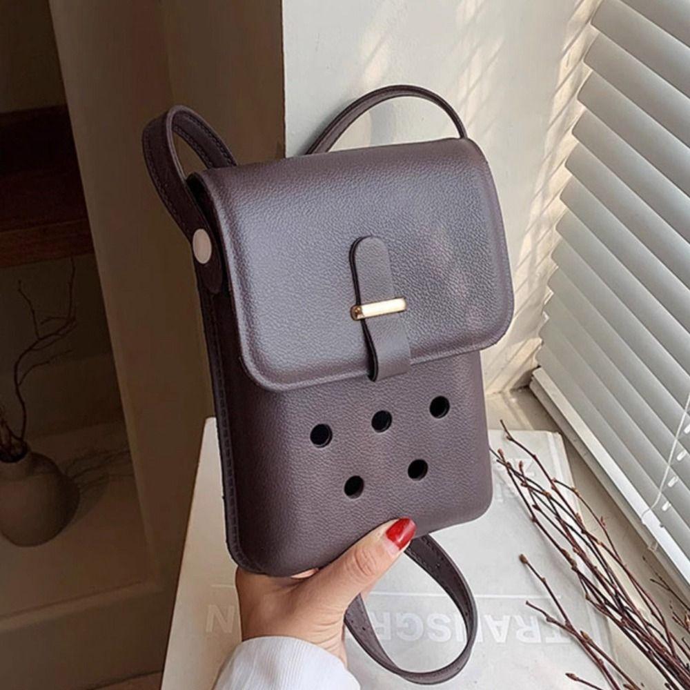 DIY EVA Mobile Phone Bag Hole Shoulder Bag Fashion Crossbody Bag Men