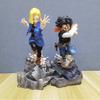 Super Saiyan Shadow Gk Future Warrior Pvc Figure Of Arm-broken Gohan Vs Android 18 Boxed Collectible