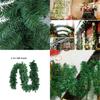 Hochwertige Grünfichte Weihnachtsgirlande Kranz für Wand- und Heimdekoration 2,7 m