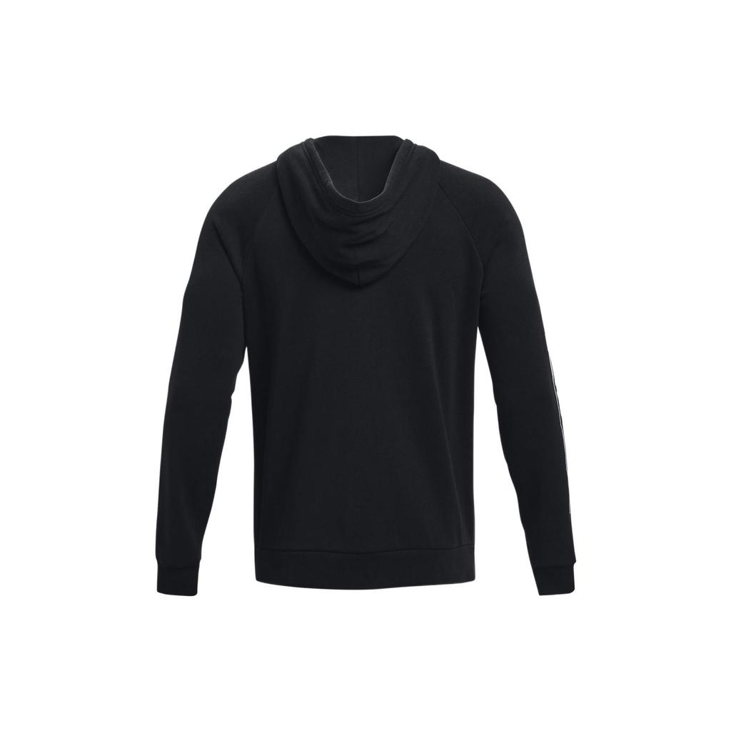 Under Armour Rival Sweatshirts Men's Black Hooded Moderate Cardigan Unisex 1370344-001