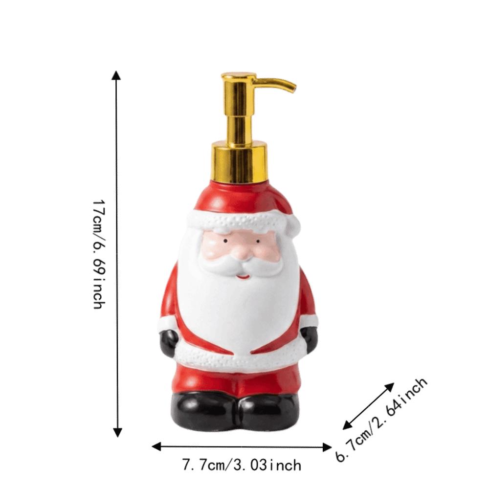 Refillable Christmas Soap Dispenser Santa Pump Bottle Cute Lotion Bottle  Festival