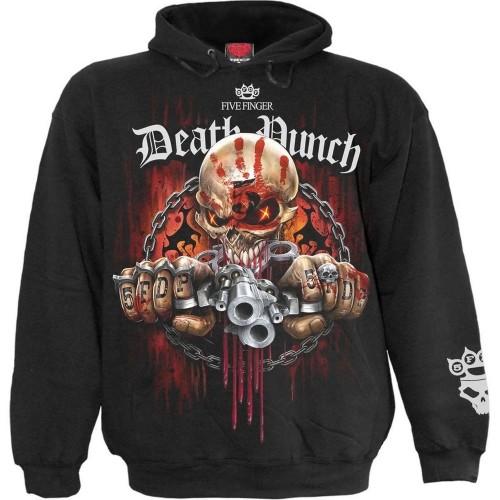 Felpa con cappuccio Spiral Direct unisex adulto Assassin Five Finger Death Punch S nero