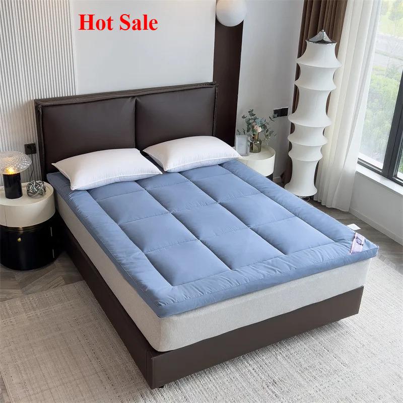 Popular slow rebound soft mattress four seasons household tatami mattress foldable solid color