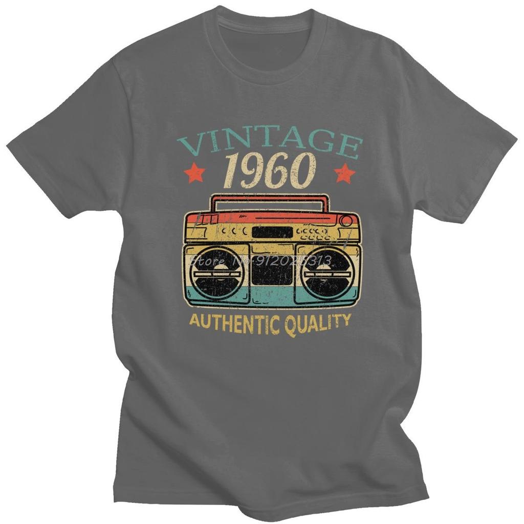Stylish Mens Vintage 1960 T Shirt Radio Authentic Quality Tee Short Sleeves Roundneck Cotton Tshirt Birthday Gift Tshirt