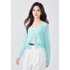 Women's Solid V-Neck Short Cardigan