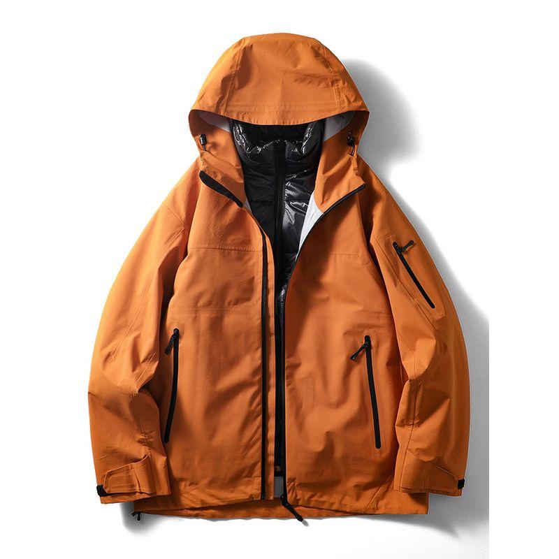 Glue Hard Shell Three-in-One Men's Assault Jacket Fall and Winter Cotton Coat Jacket Export Cattle Goods Outdoor Waterproof Cotton-Padded Coat