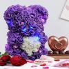25cm Künstliche Teddy-Rose mit LED-Streifen Romantisches Valentinstagsgeschenk Blume Bär Mehrfarbig Freundin Frauen Jubiläumsbär
