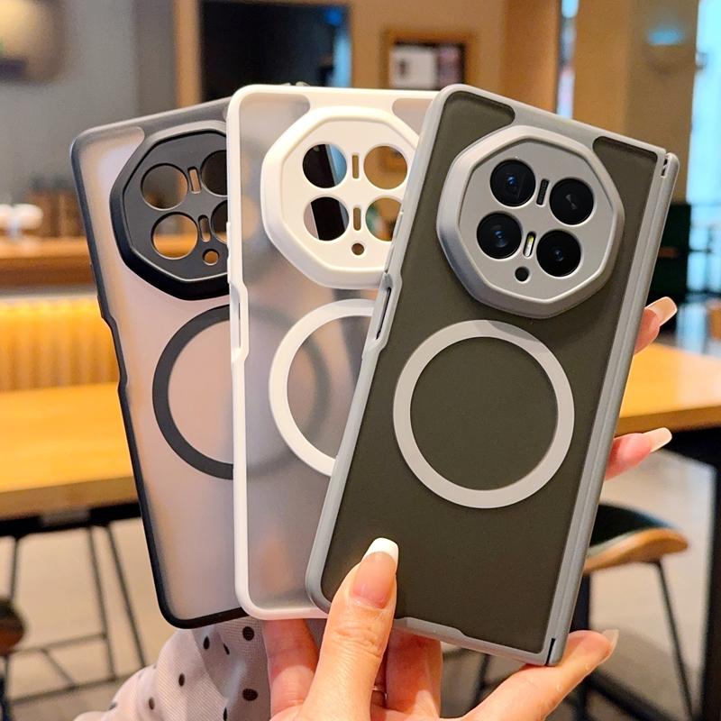 For Honor Magic V6 V5 Matte Texture Magnetic Foldable Shockproof and Anti-Oxidation Phone Case
