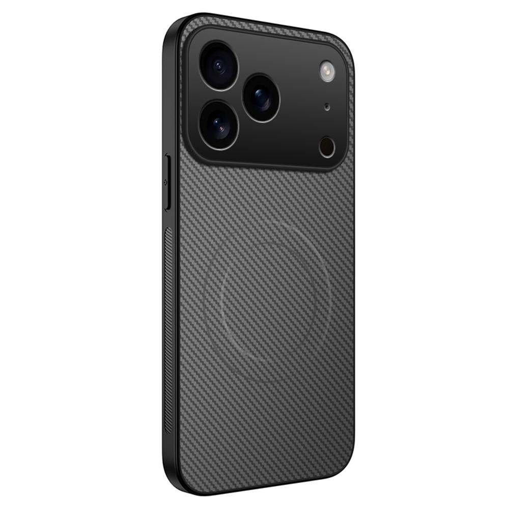 Ultra tenké magnetické kožené pouzdro z uhlíkových vláken pro iPhone 17 Air 16E 16 15 14 13 Pro Max pro Magsafe Nárazuvzdorný vojenský kryt