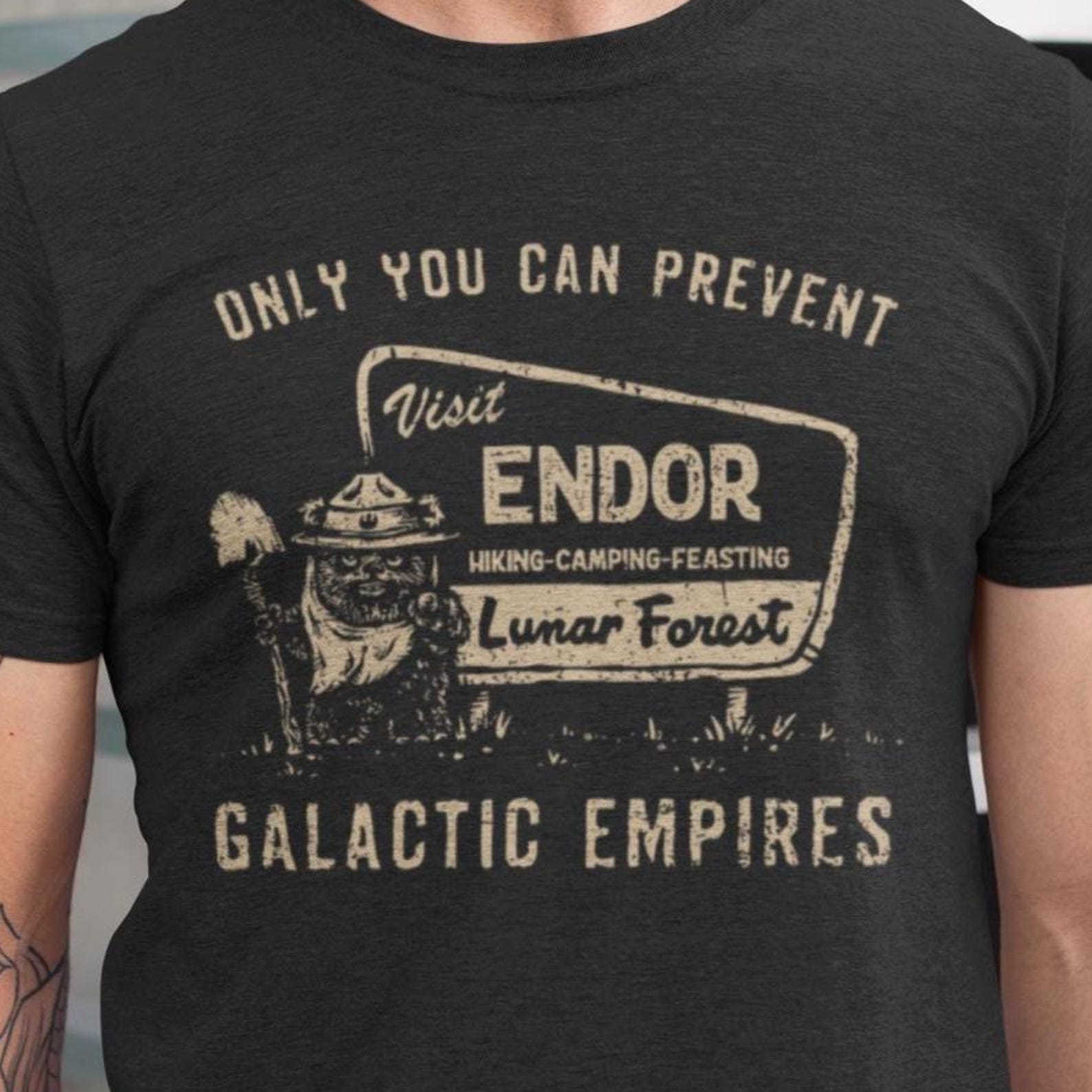 Ewok Endor National Park T-Shirt, Retro Star Wars Tee XL