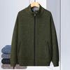Men S Thick Fleece Knit Cardigan Sweater Casual Solid Color Winter