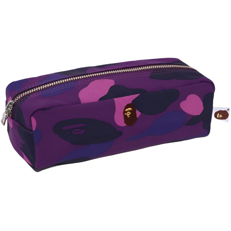 A Bathing Ape Camouflage Pattern Fabric Travel Storage Bag Unisex bags Dark-Blue Purple Red 0ZXBGM002901Q