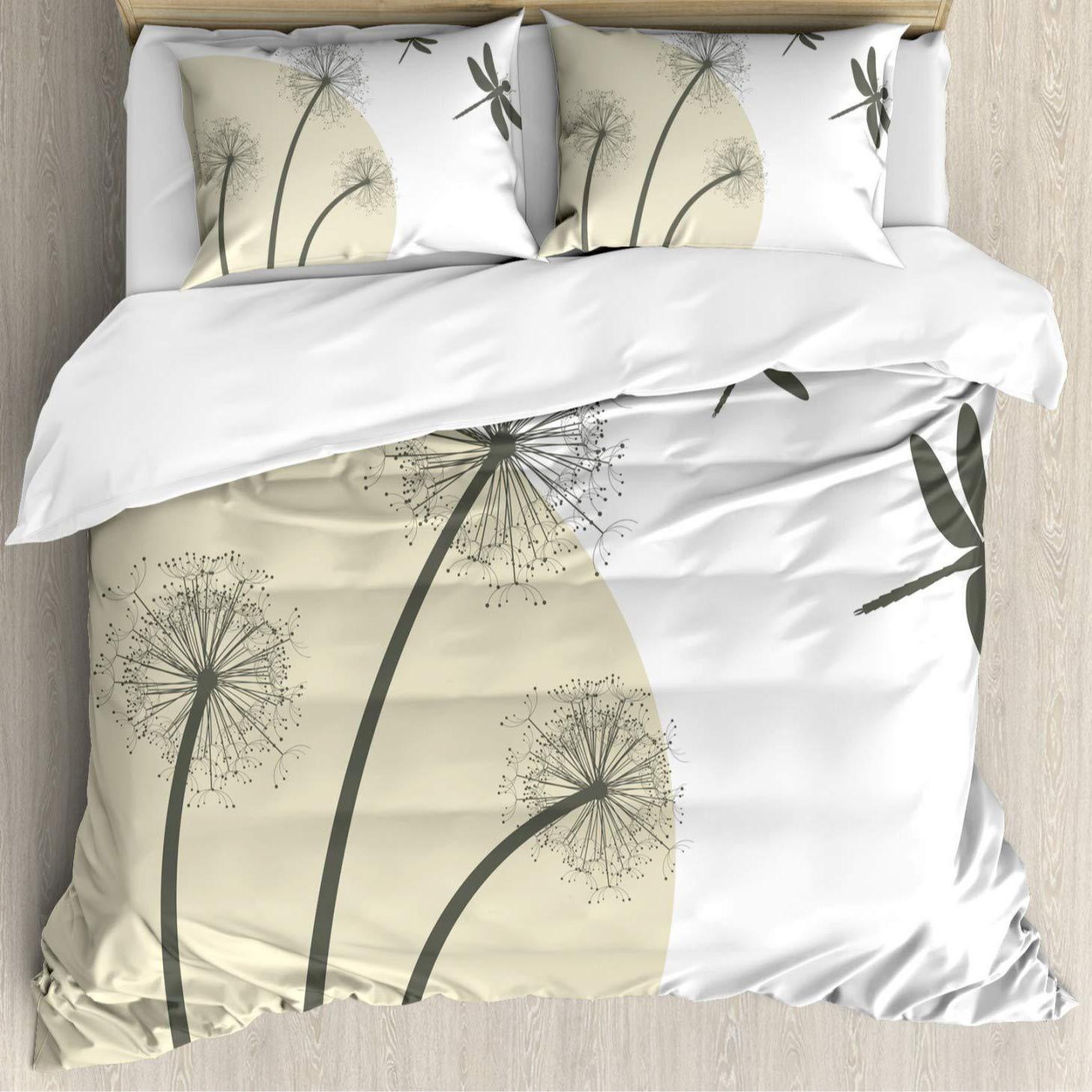 

Bohemian Dragonfly Quilt Cover Set Soft Comfortable Bedding Duvet Cover Three-Piece Set EU single 135*200