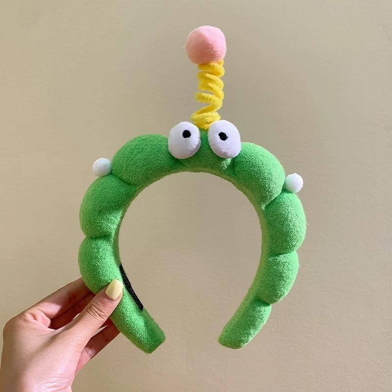 Cute and Fun Headband with Big Eyes, Plush Headband, High Skull Top, Face Wash, Pressure Headband, Photo for Women