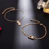 Golden/Silver Ankle Chain Pineapple Pendant Anklet Beaded Summer Beach Foot Jewelry Fashion Style Anklets for Women