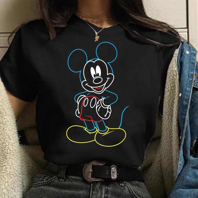 Trendy Minnie Mouse Tshirt Cute Unisex Tshirt Funny Top Short Sleeve Street Style Fashion Unisexs Black Tshirt Clothing