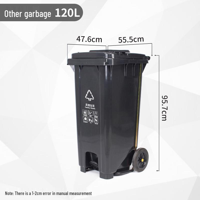 Four-Color Outdoor Waste Sorting Trash Can with Lid and Foot Pedal