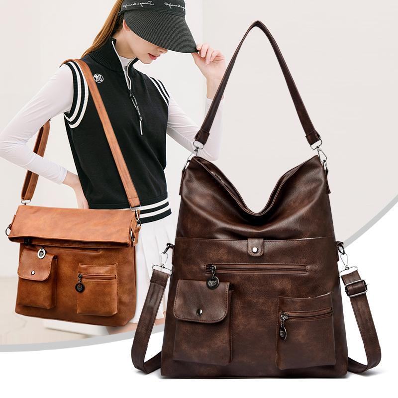 Women's Large Capacity PU Leather Shoulder Bag – Stylish Crossbody Tote with Multiple Pockets, Perfect for Daily Use, Work & Travel