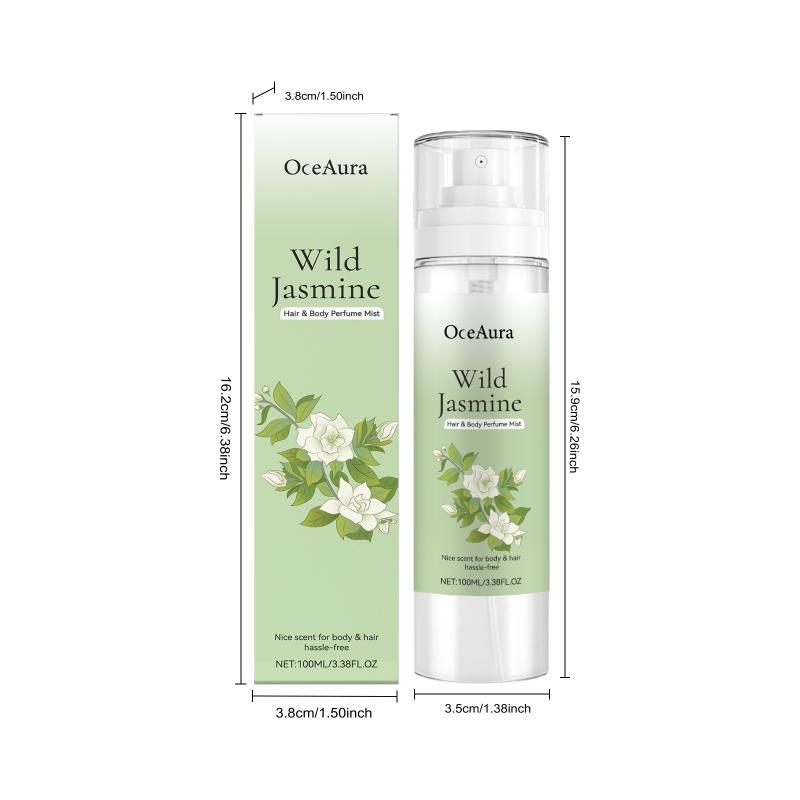 Hair Body Perfume Spray Jasmine Scent Nourishing Softening Formula Portable Long Lasting For School Office