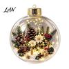Lanterne da Notte LED Calde Ornamento Luminoso Storia di Natale, Mini Scena Festiva in Palla Decorazione da Appendere, Decorazione Invernale Acrilico Trasparente Luminoso Ciondolo per