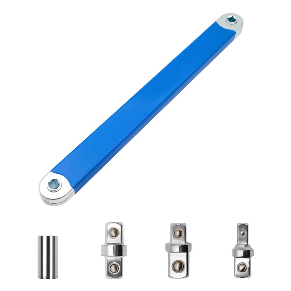 

Impact Ready Offset Extension Wrench, Tight Reach Extension Wrench Set, with 1/2 , 1/4 and 3/8 Square Drive Adapters, Universa