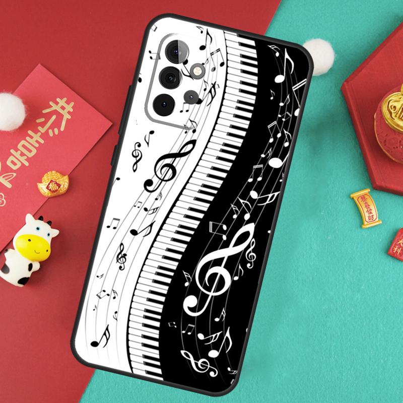 Piano Keys Musical Case For Samsung Galaxy A13 A33 A53 A15 A25 A35 A55 A54 A34 A14 A71 A51 A12 A32 A52 Cover