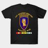 Men Black Print T-shirt 1St Aviation Brigade (Provisional) - Vietnam War W Svc No-Cut Transfer Paper Print Cotton Tshirt