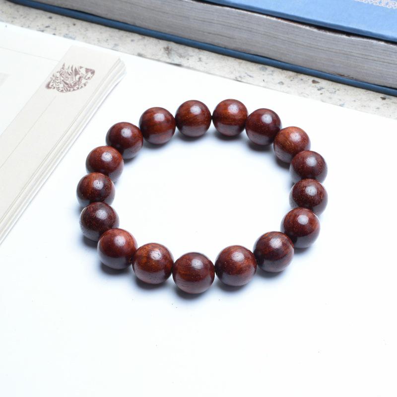 Venus Old Material Small-Leaf Red Sandalwood Prayer Beads Chain - High Oil Density, Unisex, New Chinese Style Decoration Gift