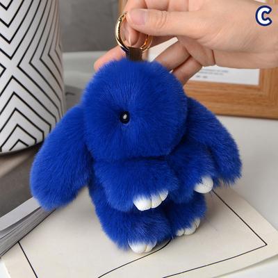 15Cm Kaninchenfell Schlüsselanhänger Damen Tasche Auto Schlüsselanhänger Anhänger Dekoration Schmuck Taschen