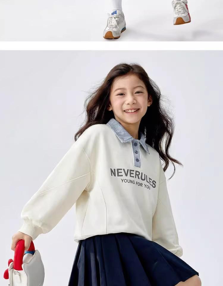 Girls' 2026 Spring/Autumn Sweatshirt & Pants Set - Stylish Two-Piece Outfit for Big Kids
