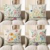 Home Decor Floral Pattern Throw Pillow for Cozy Decor Pattern Cushion Cover Suitable for Sofa Bedroom Car Pillow Cover