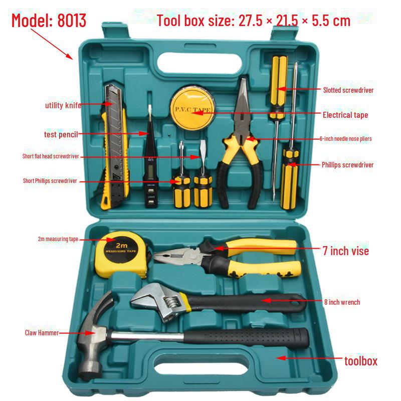 8, 9, 12, 13, 16-Piece Household and Car Repair Tool Kit