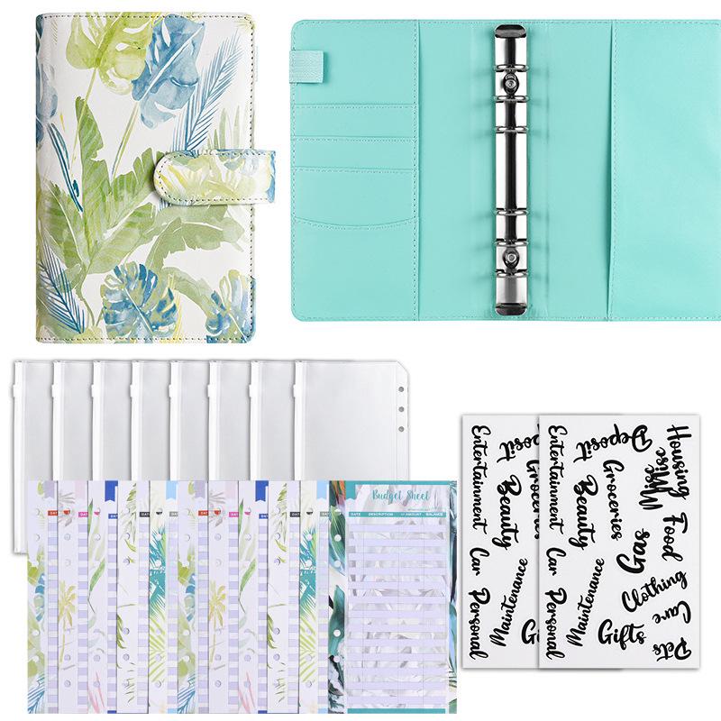 A6 Leaf Macaron Diary: Creative PU Binder for Event Planning and Business