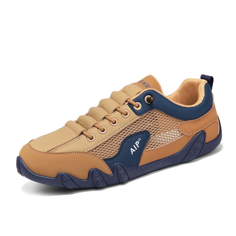 Men Casual Sneaker 2025 New Summer Breathable Comfortable Outdoor Walking Sports Shoes Fashion PU Leather Male Casual Shoes