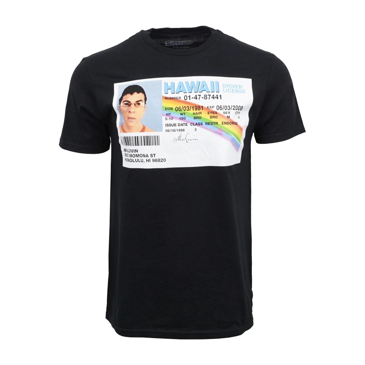Cult Classic McLovin Driver License Superbad Movie Unisex T-Shirt ITEM S