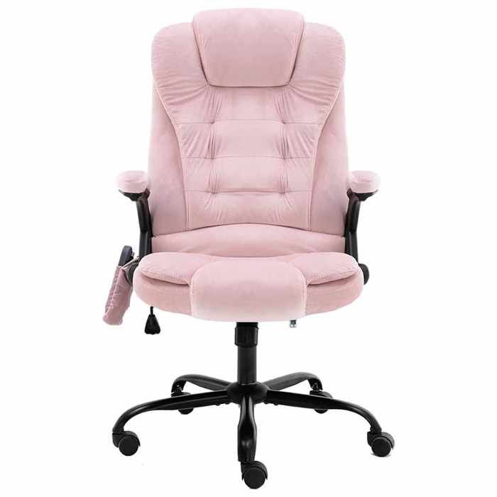 VidaXL Massage Office Chair Pink Velvet 20574