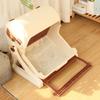 Cat Toilet Extra Large Semi-automatic Litter Box for Cat Pet Toilet Semi-closed Cat Litter Box Cleaning Portable Pet Supplies