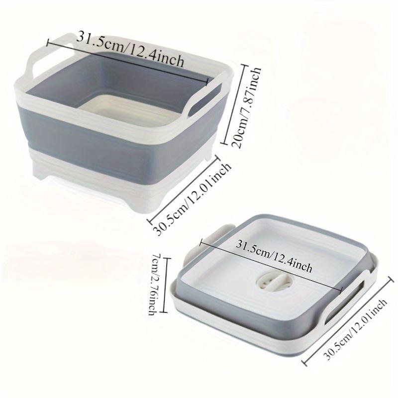 

Large Capacity Portable Folding Basin with Handle and Drain Plug. Suitable for Various Scenarios серый
