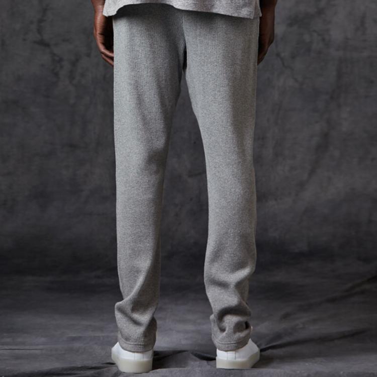 Fear of God Essentials Fleece-Lined Thermal Pants With Elastic Waist and Side Seam Pockets Unisex Bottoms Dark-Grey FOG-FW20-178