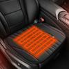12V Heated Car Seat Cushion 17.72"x17.72" Thick Memory Foam Seat Protector Pad Anti-Slip Bottom Car Seat Pad for Car Office Home Use