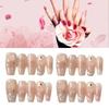 Handmade Long Floral Nail Stickers In Pure Desire Style For Ladies Xs S M L