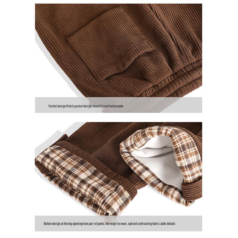 Mark Fairwhale Men's Corduroy Straight-Leg Casual Pants